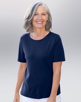 Coastal Cotton Short-Sleeve Jewelneck Tee thumbnail number 1