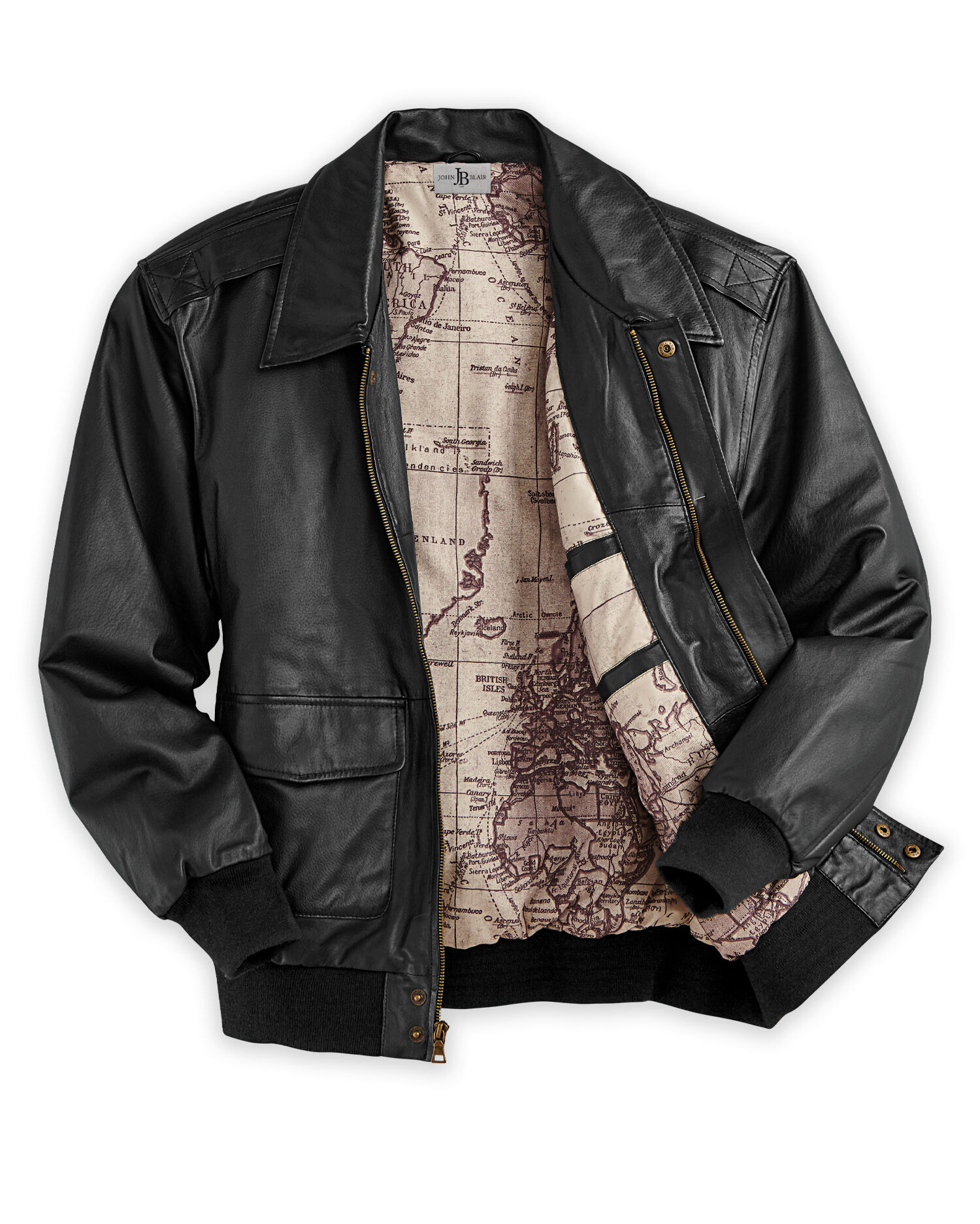 John Blair Aviator Leather Jacket Blair