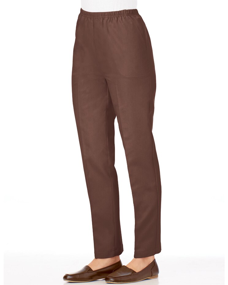 DenimEase Pull-On Twill Pants image number 1