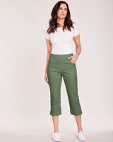 DenimEase Flat-Waist Capris thumbnail number 1