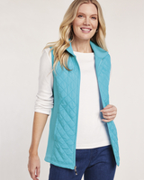 Diamond Quilted Zip-Front Vest thumbnail number 1
