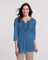 Essential Knit Embroidered Tunic thumbnail number 1