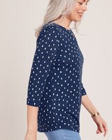 Knit Crepe Blouse thumbnail number 6
