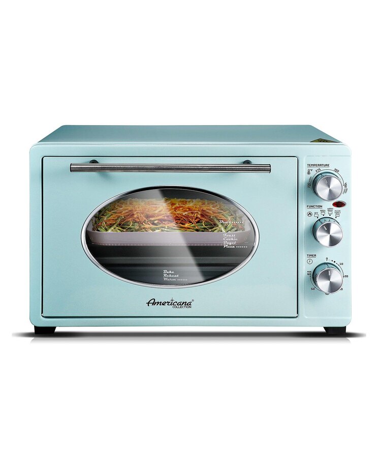 Elite - Americana Vintage Diner Retro 8 Slice Countertop Toaster Oven image number 1