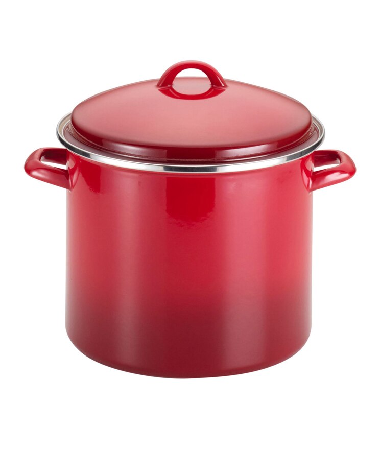 Rachael Ray 12qt Enamel on Steel Stockpot w/ Lid image number 1