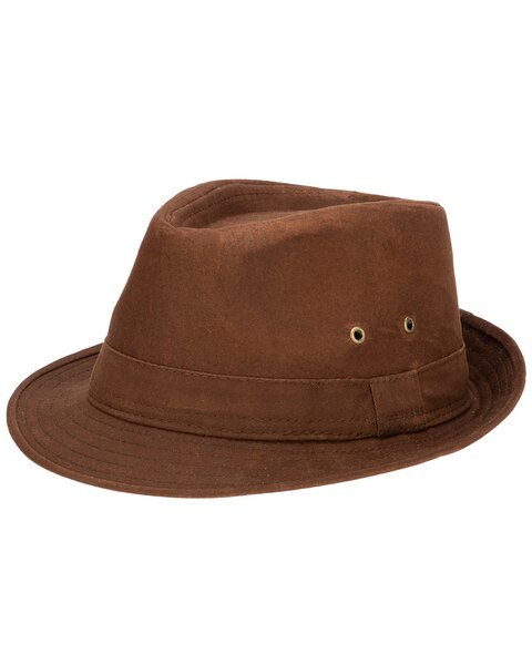 Waxed Cotton Stingy Brim Fedora