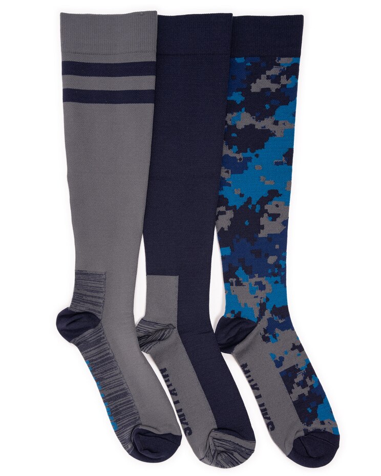 Muk Luks 3PK Nylon Compression 13" Sock image number 1
