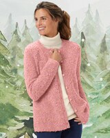 Luxe Bouclè Button-Front Cardigan thumbnail number 1