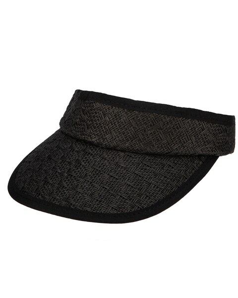 Paperbraid Visor With Floral Sweatband Hat