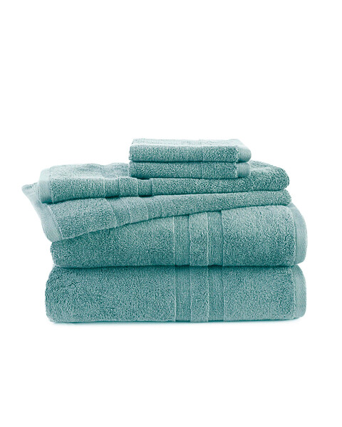 Solid 6pc Bath Towel Set w/ SILVERbac Antimcirobial Mineral