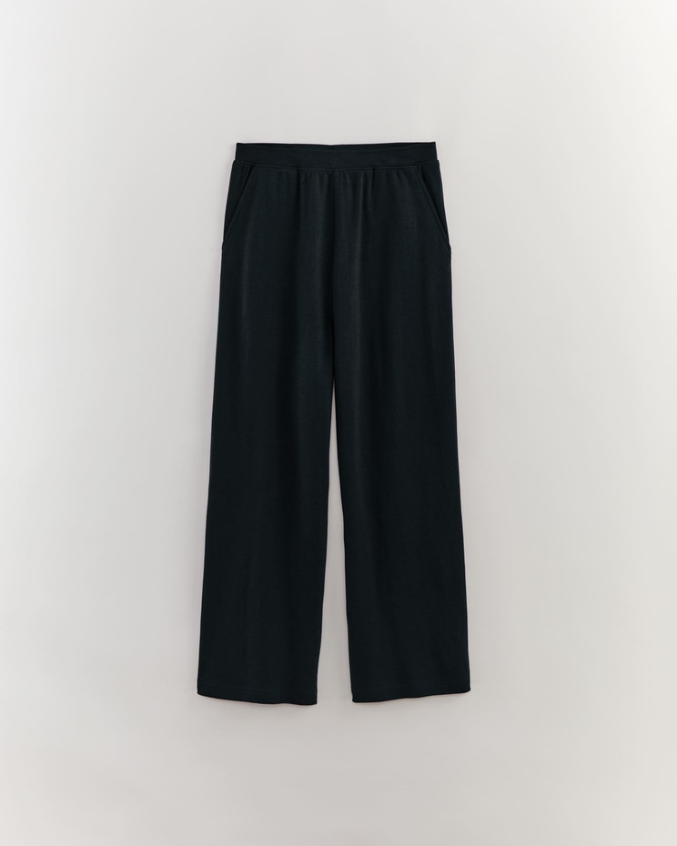 Essential Knit Wide Leg Cropped Pants image number 4