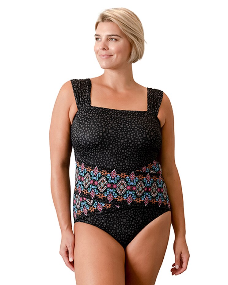 Fit 4 U Maya Border Crossed Bandeau Glamour Tank image number 3