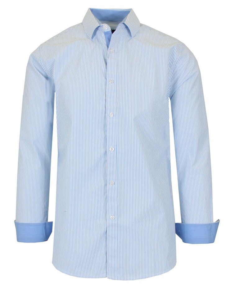 Galaxy By Harvic Long Sleeve Pinstripe Shirt image number 1