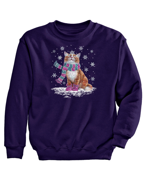 Snowflake Kitty Graphic Sweatshirt