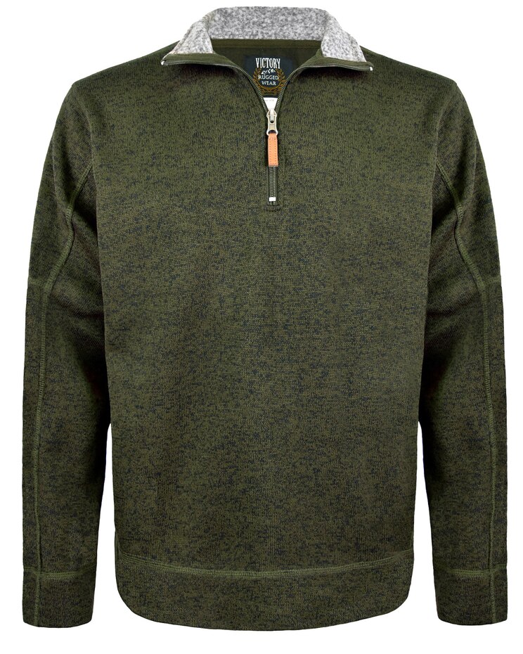 Victory Men's Med-weight Heather Fleece Pullover image number 1