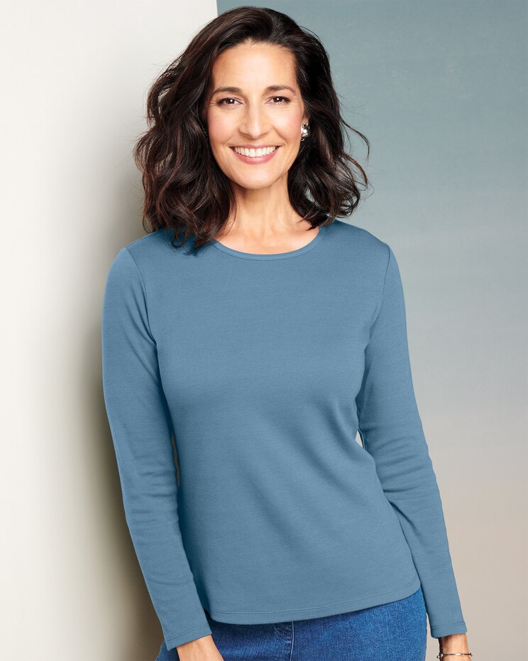Essential Jewel Neck Long Sleeve Tee | Blair