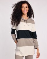 Essential Knit 2 Pocket Colorblock Tunic thumbnail number 1