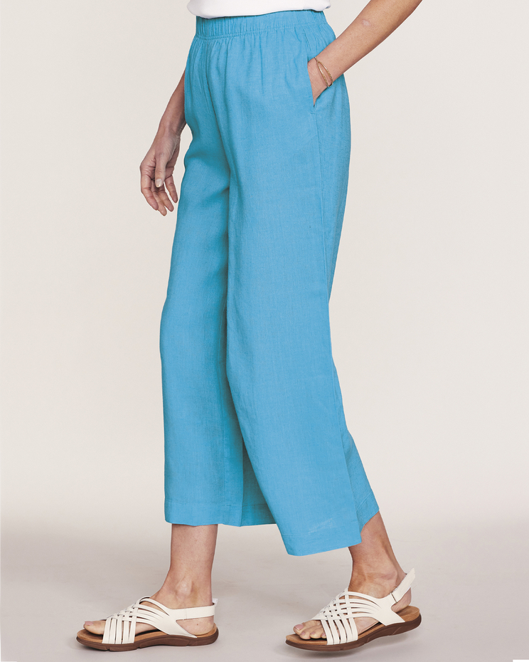Linen Cropped Pants image number 2