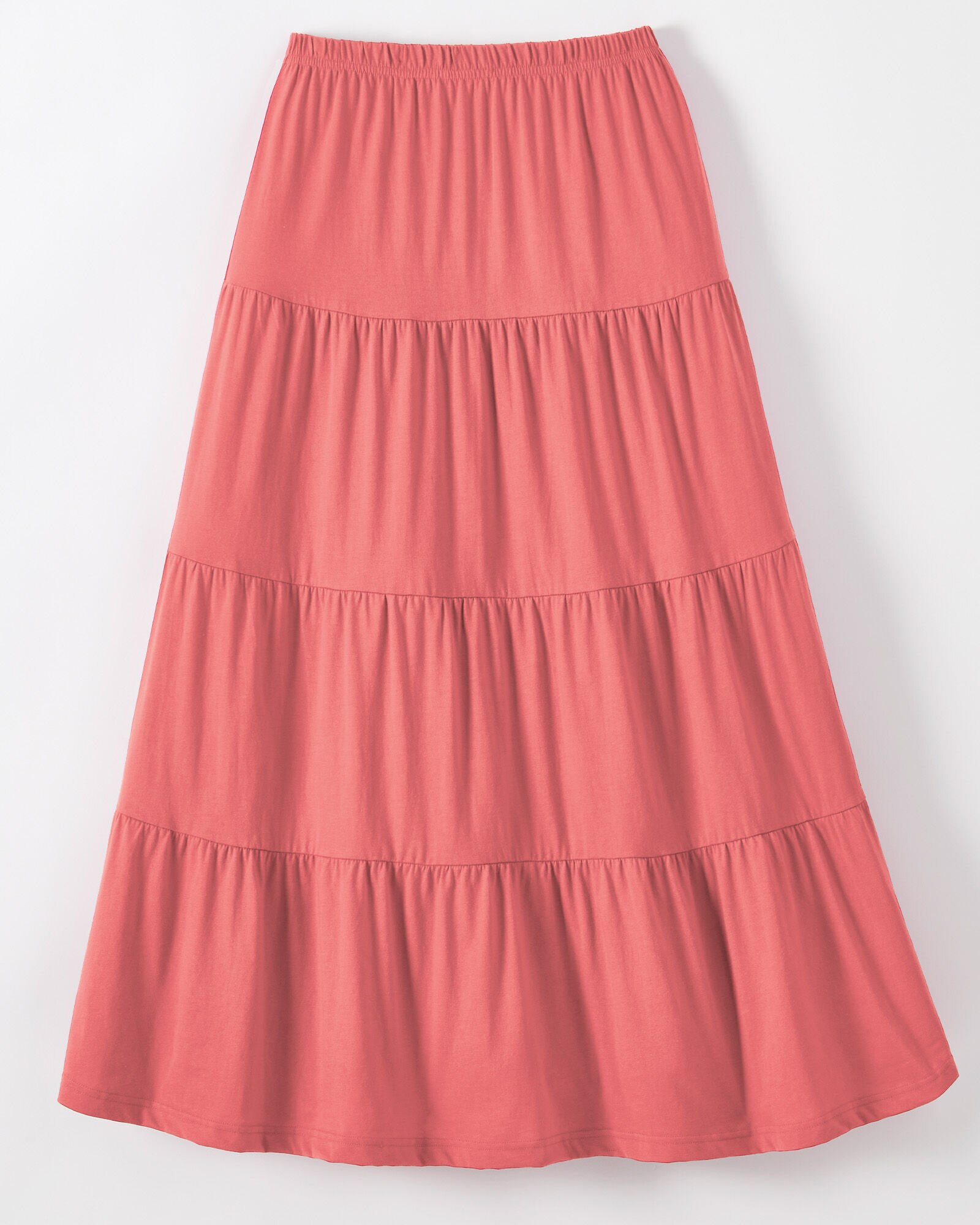 Tiered top jersey skirt