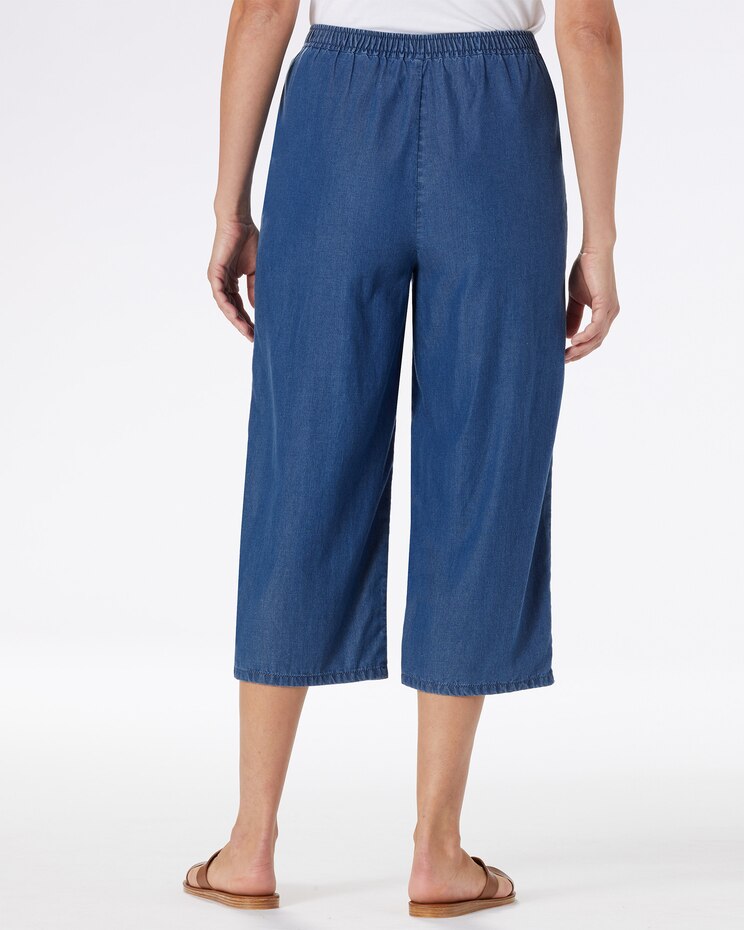 Tencel/Cotton Denim Pull-On Capri image number 2