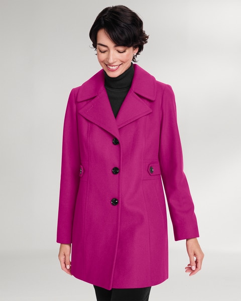 London Fog® Side-Tab Wool Coat