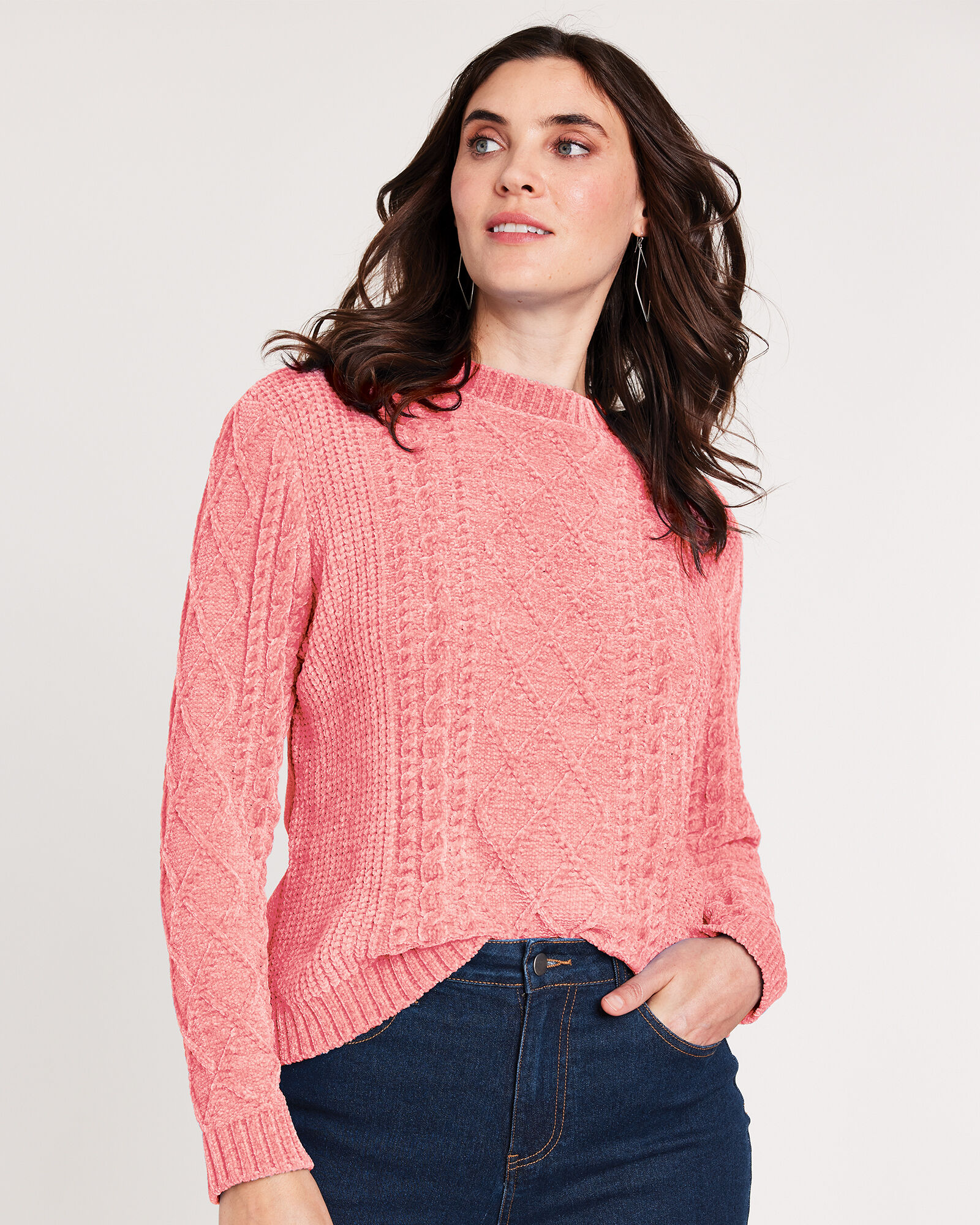 Chenille Cable Sweater