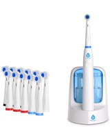 Rotary Rechargeable Toothbrush w/ UV sanitizer + 12 Brush Heads Included thumbnail number 1