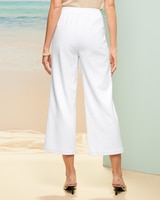 Stretch Look-Of-Linen Crop Pants thumbnail number 4