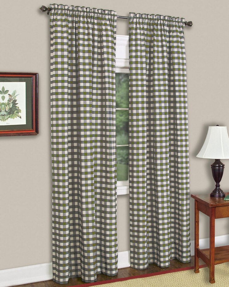 Buffalo Check Window Curtain Panel image number 1