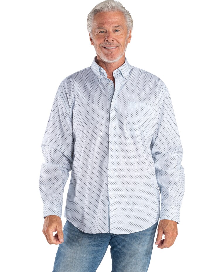 Cotton Traders Long Sleeve Wrinkle Resistant Cotton Sport Shirt image number 1