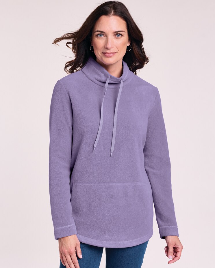 Scandia Fleece Drawstring Mock Tunic image number 1