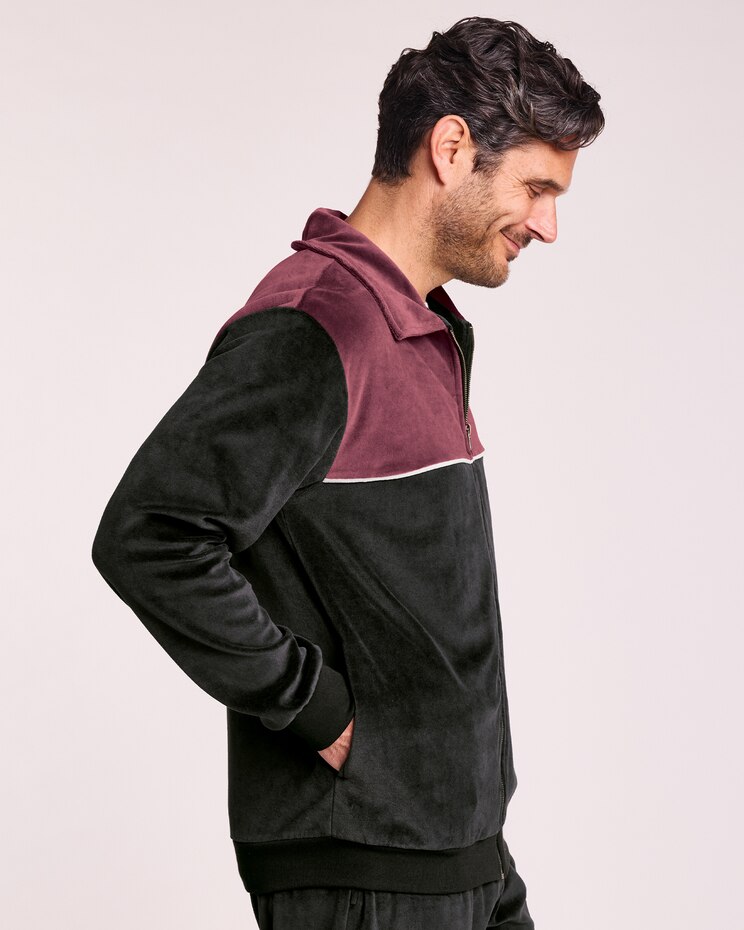 John Blair® Velour Colorblock Jacket image number 2