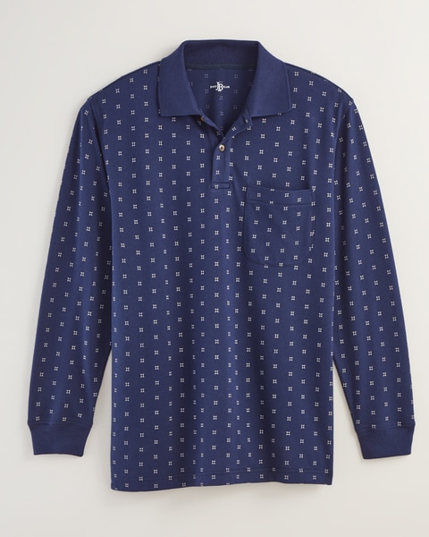 John Blair Long-Sleeve Piqué Polo