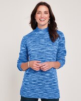 Spaced Dyed Mock Neck Sweater thumbnail number 1