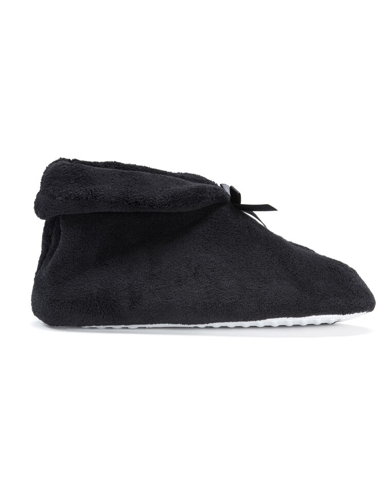 MUK LUKS Soft Ones Terry Cuff Bootie w/ Bow Slippers image number 4