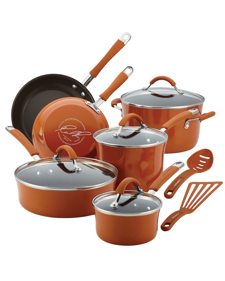 Rachel Ray Cucina 12pc Porcelain Cookware Set image number 1