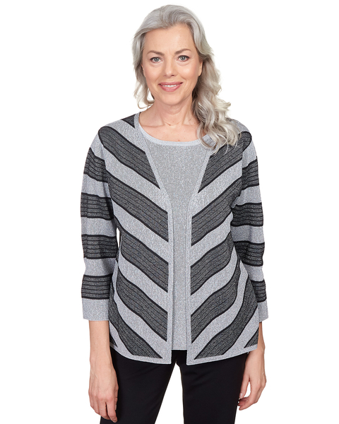 Alfred Dunner® Chevron Stripe Two For One Top