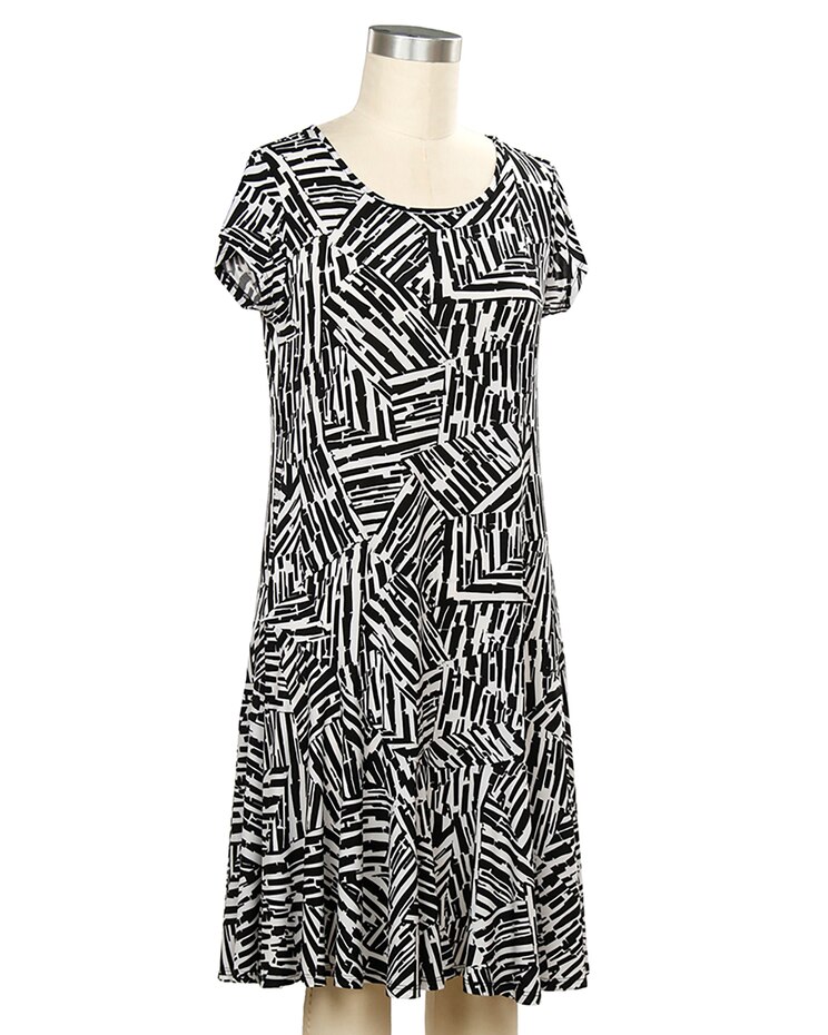 N Touch Cap Sleeve Selina Print Dress image number 1