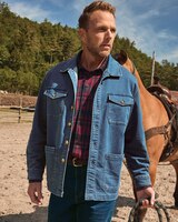 John Blair® Knit Denim Chore Jacket thumbnail number 1