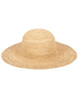 Isla - Womens Crochet Raffia Round Crown Sun Hat thumbnail number 1