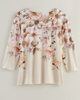 Alfred Dunner® Telluride Floral Yoke Knit Top thumbnail number 4