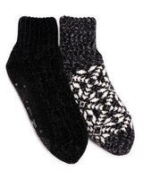 MUK LUKS® Womens Chenille Cabin Socks 2Pr Pack thumbnail number 1