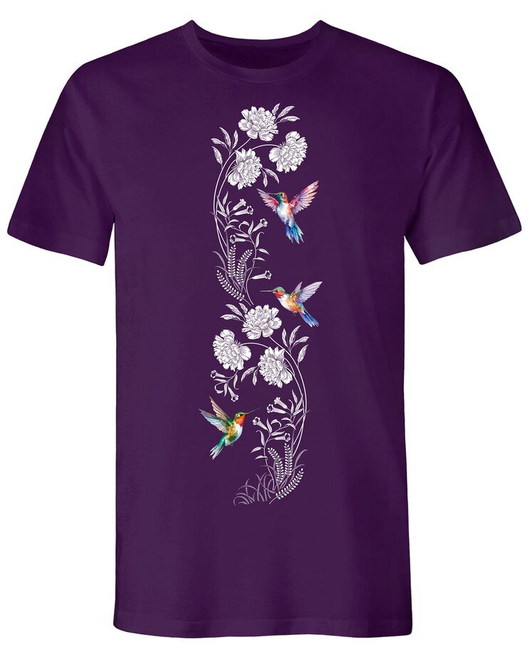 Hummingbird Wave Graphic Tee image number 1