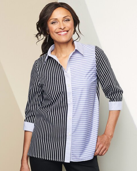 Mixed Stripe Big Shirt