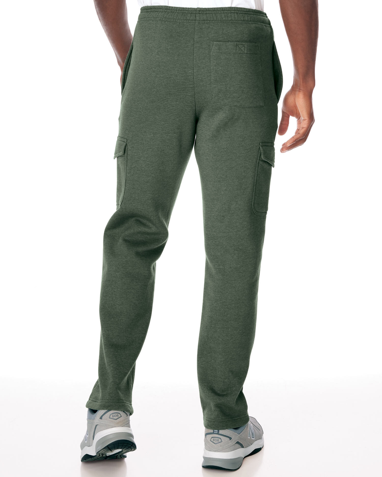 Pro 5 Mens Fleece Cargo Sweatpants,Black,2XL 