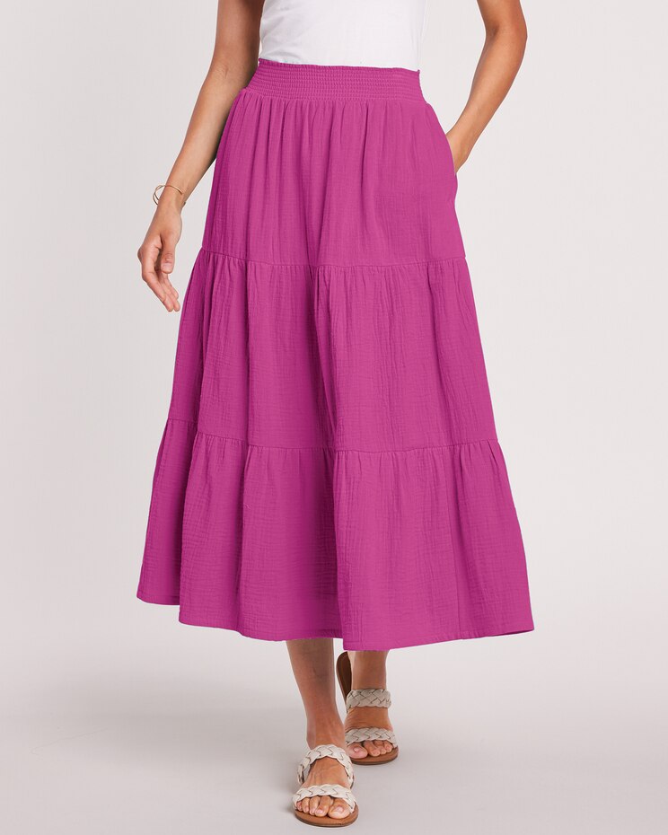 Gauze Tiered Skirt image number 1