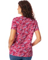 Short-Sleeve Pointelle Henley Top thumbnail number 2