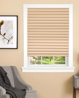 Cordless 1-2-3 Vinyl Room Darkening Pleated Window Shade thumbnail number 1