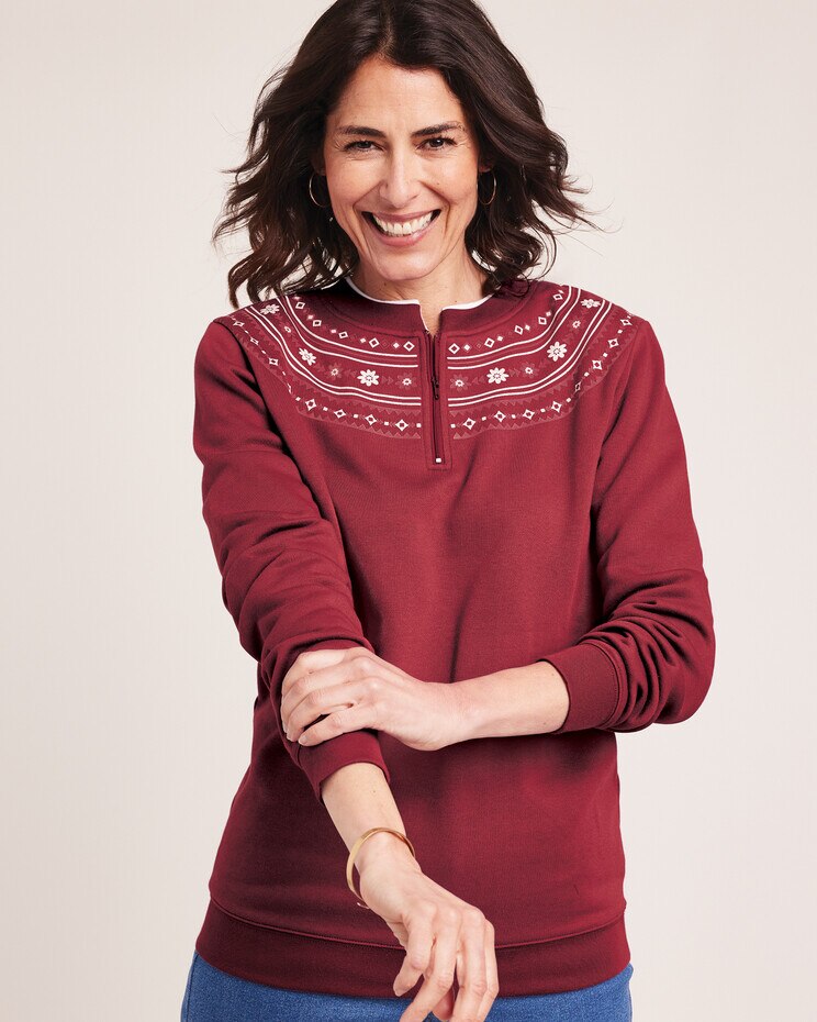 Printed Yoke Sweatshirt | Blair