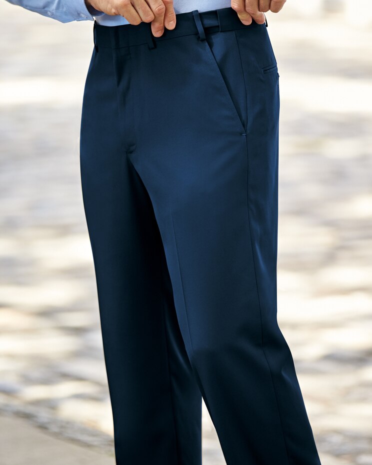 John Blair Signature Adjust-A-Band Relaxed-Fit Gabardine Dress Pants image number 1